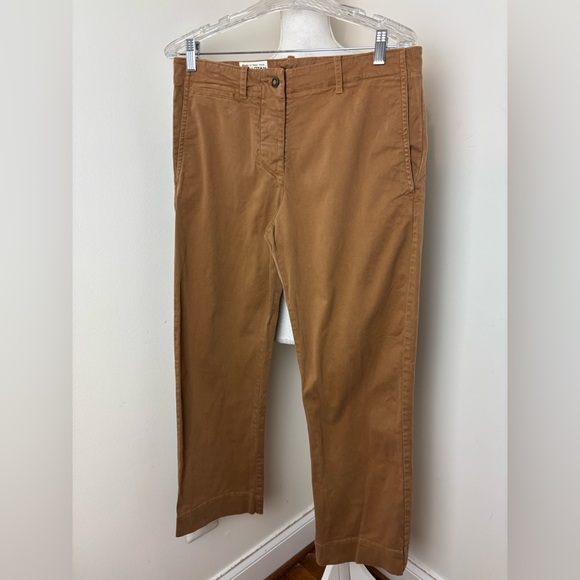 NILI LOTAN Tomboy cotton-blend twill straight-leg pants In Camel Size 4 - Picture 6 of 14